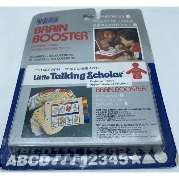 Vintage 1989 Vtech Little Talking Scholar Toy Original Set And 3 Expansion Sets - Picture 12 of 16